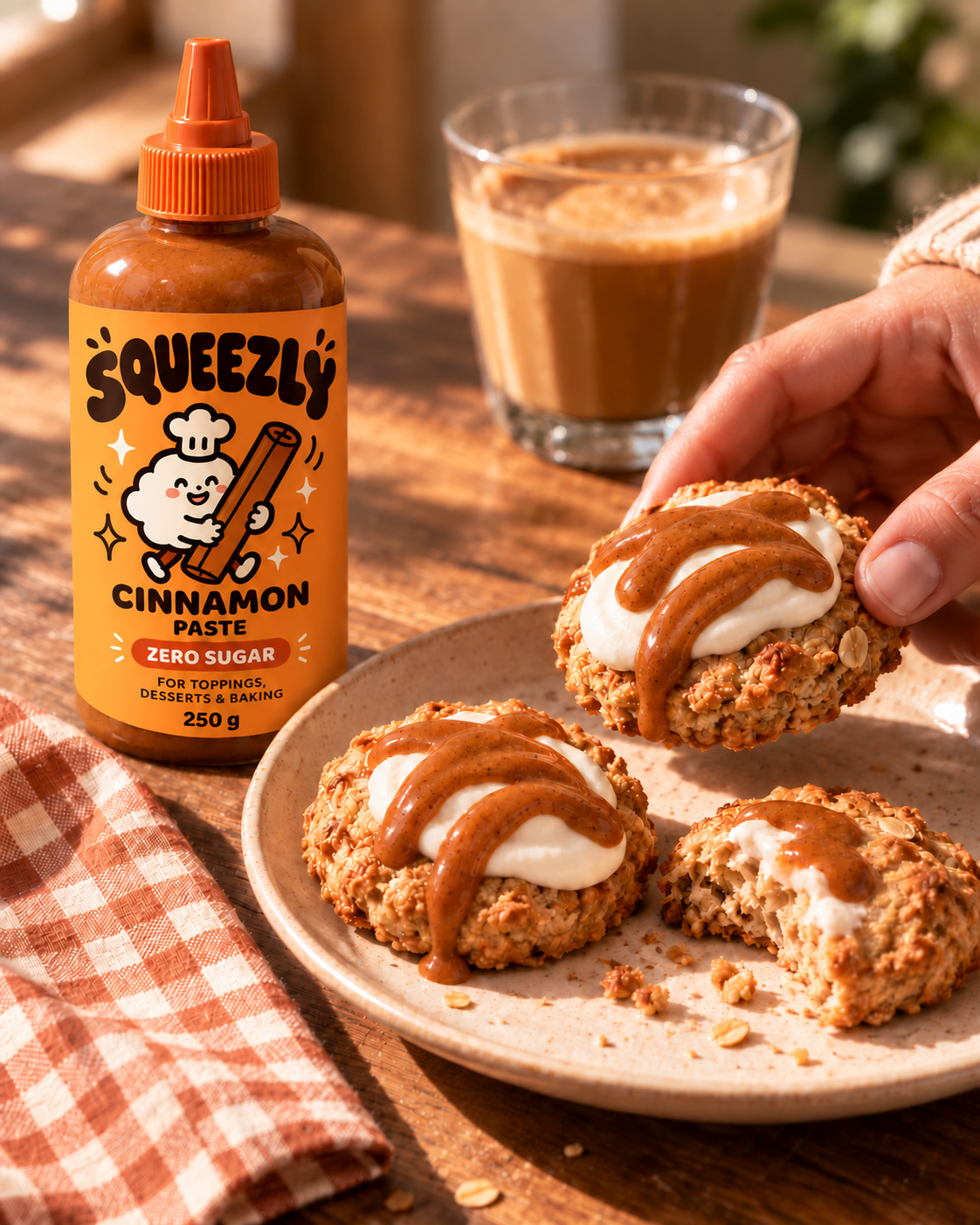 Squeezly Cinnamon Paste på kex, 250 g.